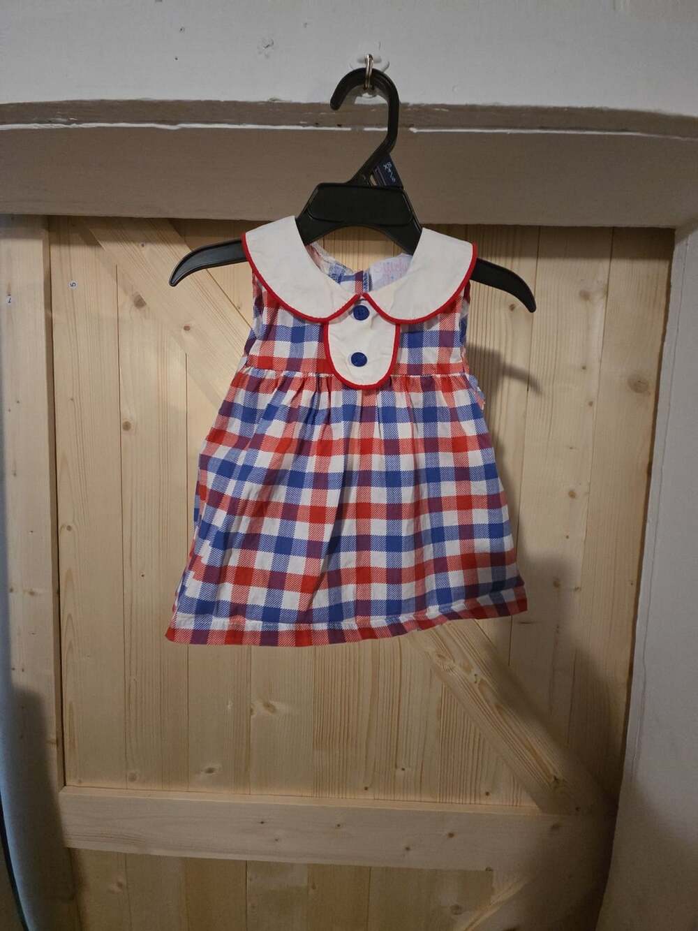 Stitchy Fish Gingham shirt Size 12M